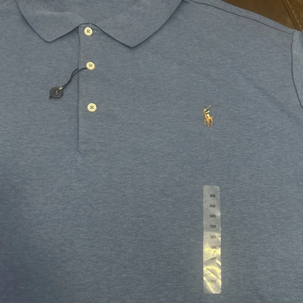 Polo Ralph Lauren Shirt 3XB Soft Touch Polo Mens Blue Big&Tall